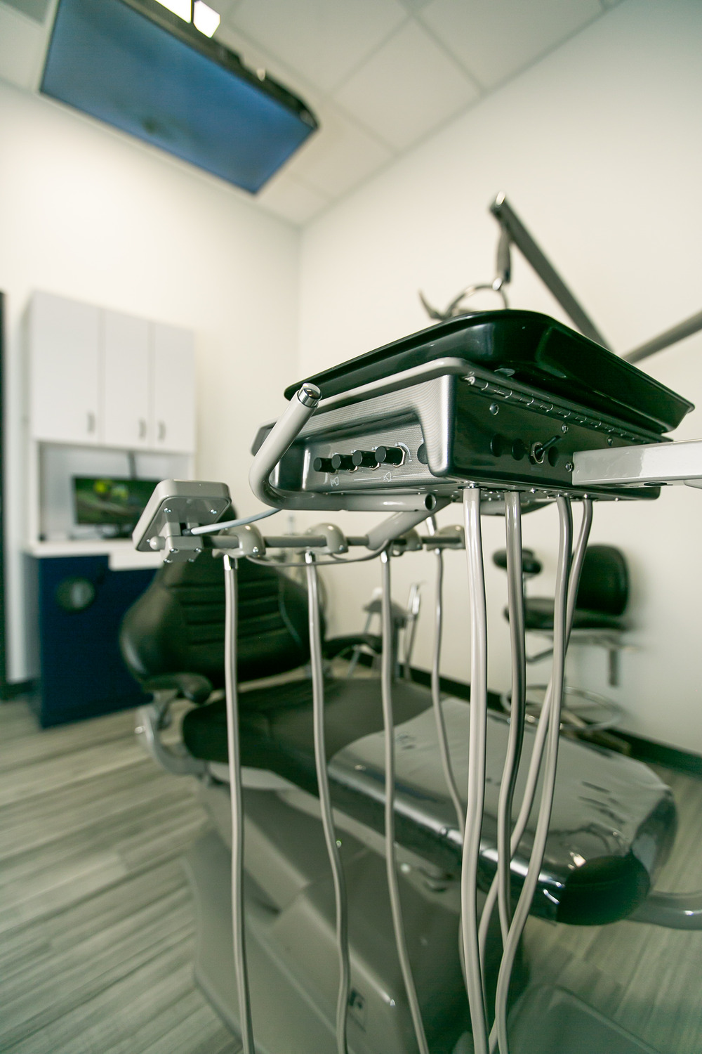 a medical equipment in a room